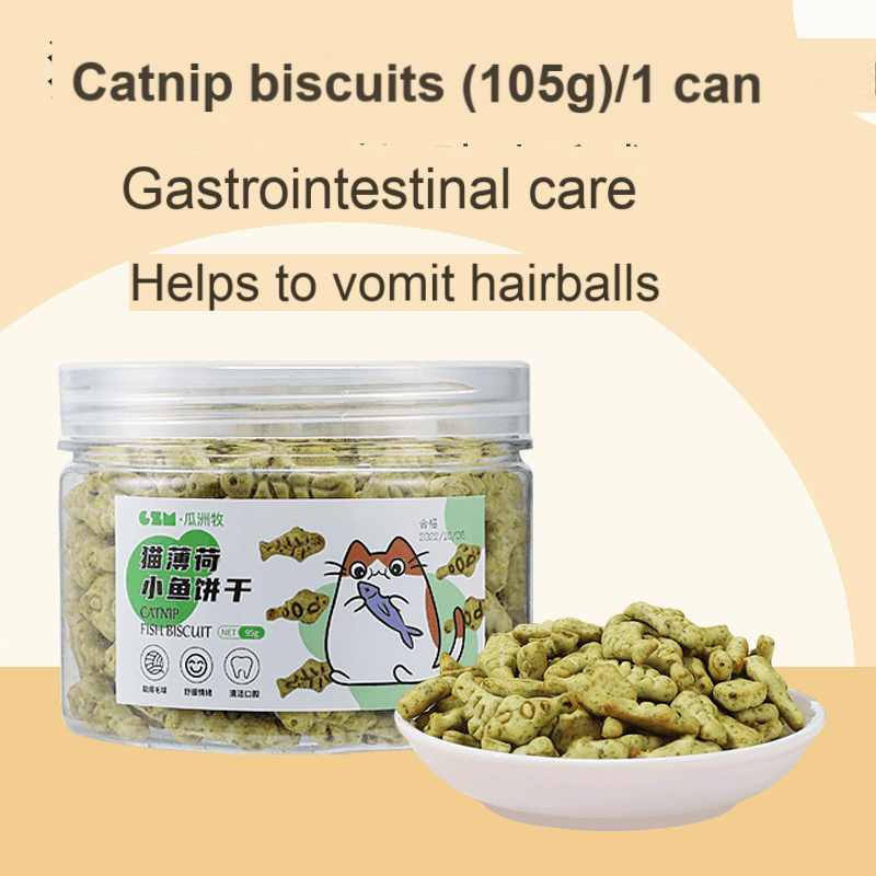 GUAZHOUMU Cat snacks, mint cat biscuits, teeth grinding, teeth health, cat grass, healthy hair removal, hair ball cleaning, nutrition absorption reward-Make In China
