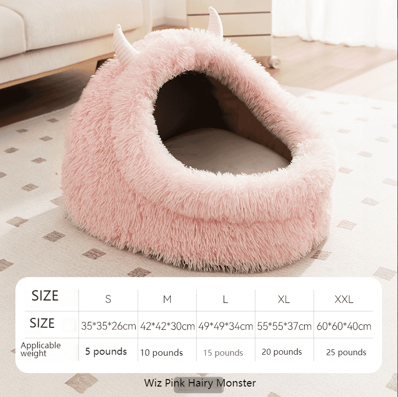 Shenjingmao Cat warm thick autumn and winter Teddy Bichon plush little monster cat bed Bichon Teddy pet bed