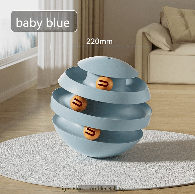 vipdog Plastic toys to amuse cats, self-entertainment toys, tumbler bell ball spherical toys, kitten play toys-Make In China