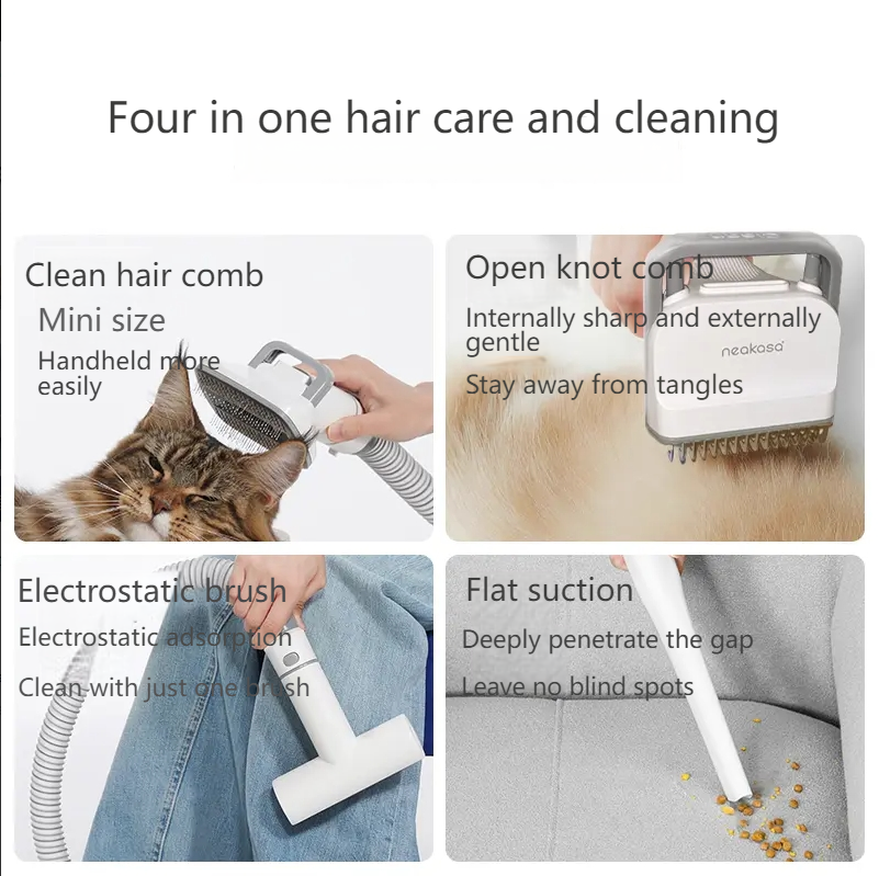 neakasa [Pet Equipment] Yibao Pet Grooming Device Multifunctional Pet Cat and Dog Low-Noise Electric Hair Suction Comb Vacuum Cleaner-Make In China