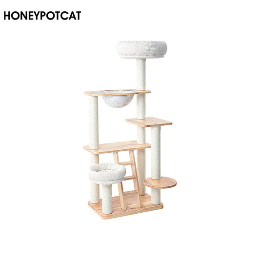 honeypot cat Cat climbing frame, cat bed, cat tree, solid wood cat frame, warm space bowl, claw sharpening cat toy 210907-Make In China