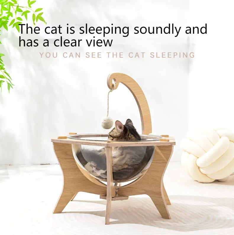 Pet cubic Free-probiotic deodorant spray [Pet equipment] Itcube cat space capsule cat bed building blocks for all seasons, assembled and stable, natural sisal balls