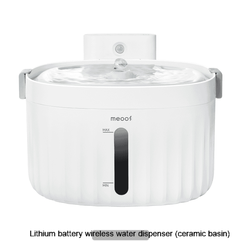 MEOOF Unplugged cat water dispenser wireless automatic circulation filter pet dog silent water feeder-Make In China