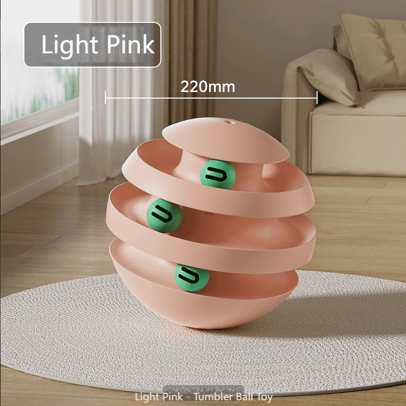 vipdog Plastic toys to amuse cats, self-entertainment toys, tumbler bell ball spherical toys, kitten play toys-Make In China