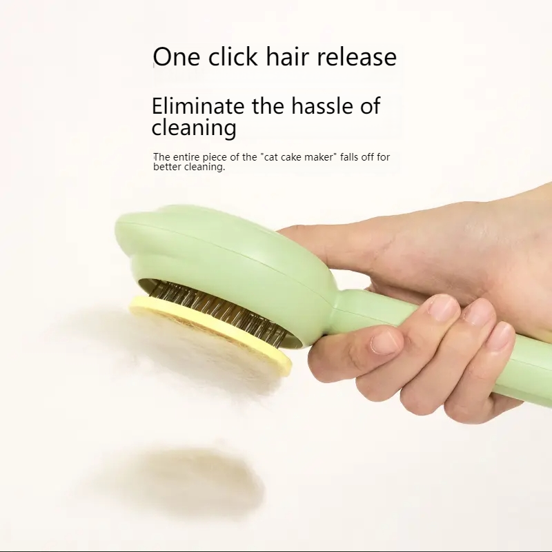 Ai Wo Pet comb conch cat comb cat dog universal needle comb white quality clean flower comb cat biscuit comb-Make In China