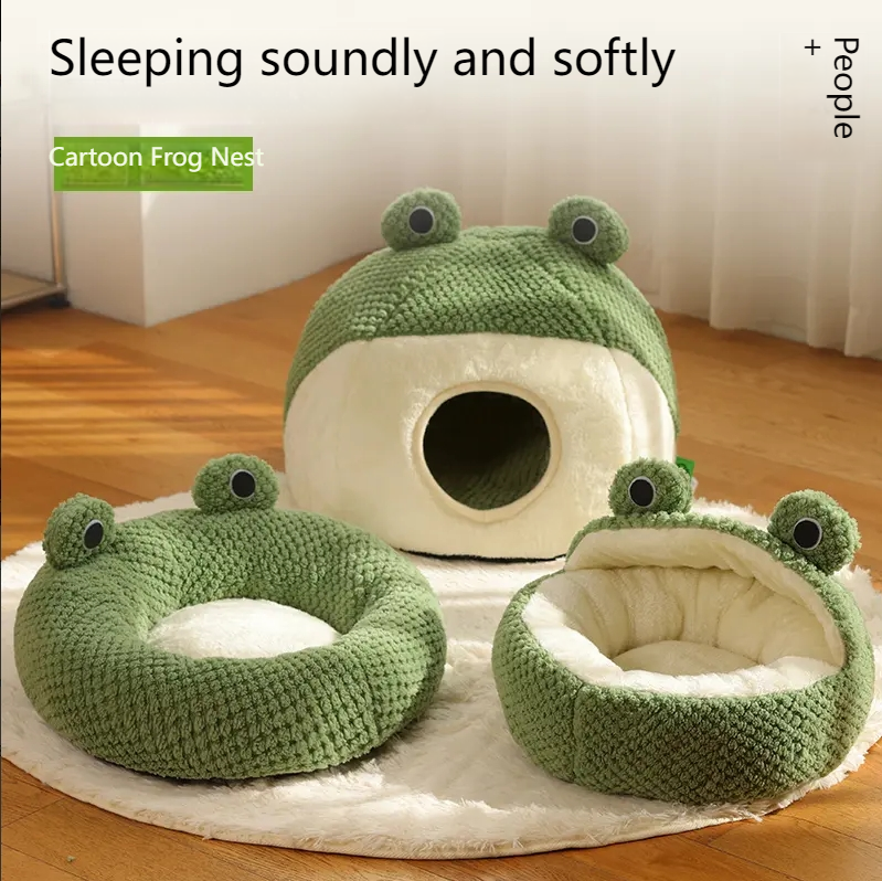 kimpets Cat bed four seasons universal cat and dog bed small dog teddy dog mat cute cat sleeping frog bed-Make In China