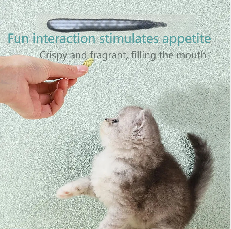GUAZHOUMU Cat snacks, mint cat biscuits, teeth grinding, teeth health, cat grass, healthy hair removal, hair ball cleaning, nutrition absorption reward-Make In China
