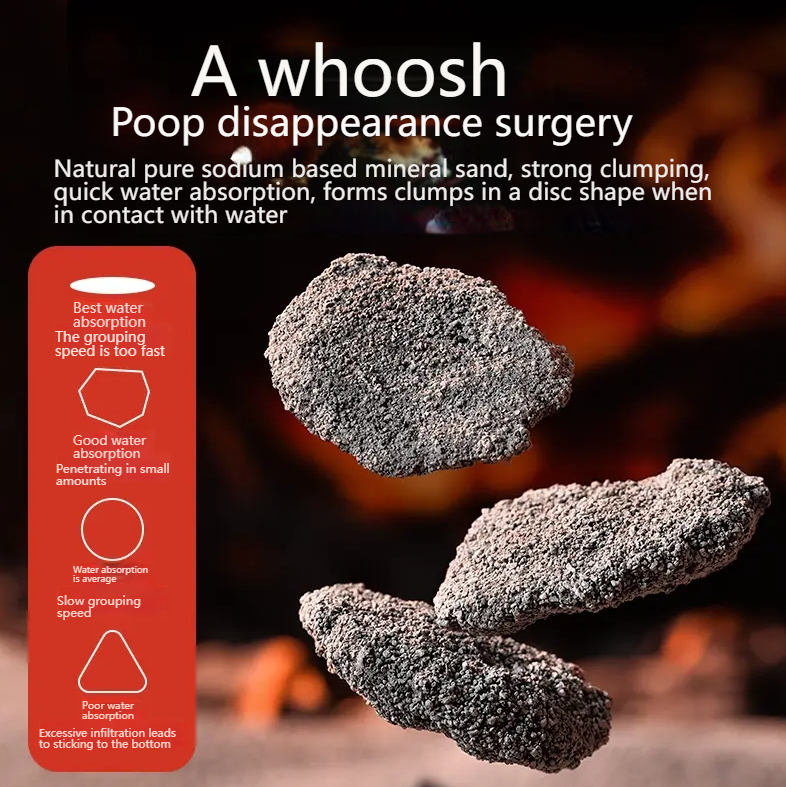 TINGCHONG Volcanic ore sodium-based ore mineral cat litter ore cat litter deodorant particles