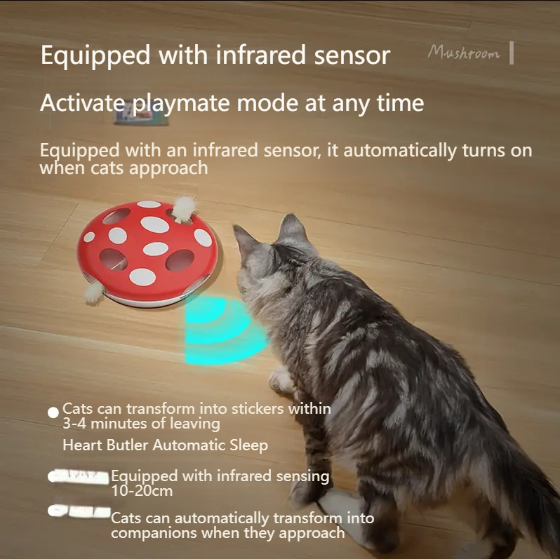 PAKEWAY Mushroom cat toy cat toy kitty toy smart cat cat toy self-entertainment toy-Make In China