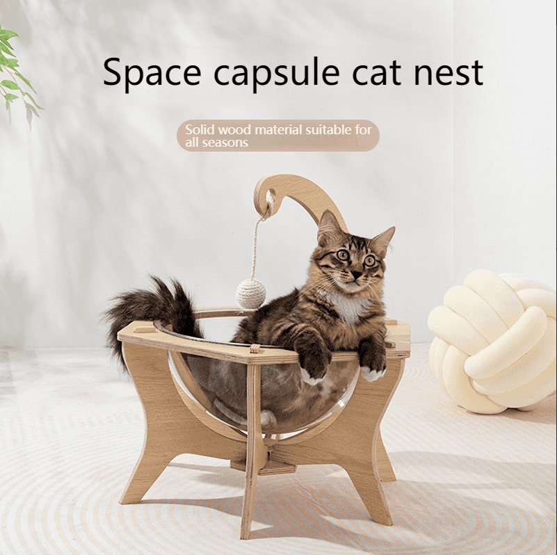 Pet cubic Free-probiotic deodorant spray [Pet equipment] Itcube cat space capsule cat bed building blocks for all seasons, assembled and stable, natural sisal balls