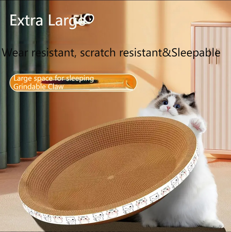 Cat scratching board cat bed integrated wear-resistant and non-chipping oval cat bowl large cat scratching resistant cat supplies-Make In China