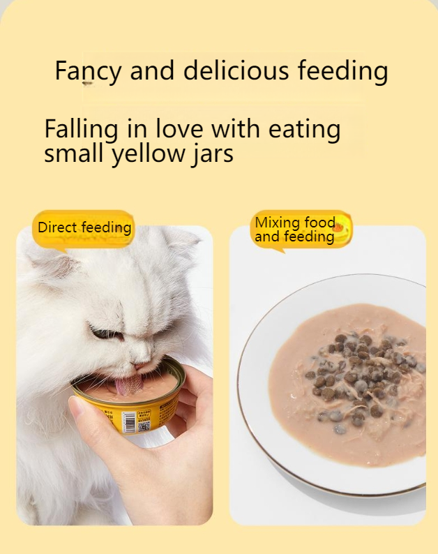 TINGCHONG Cat snacks, cat canned food, fattening wet food for kittens, fresh, high-quality, functional, delicious, sterile and convenient