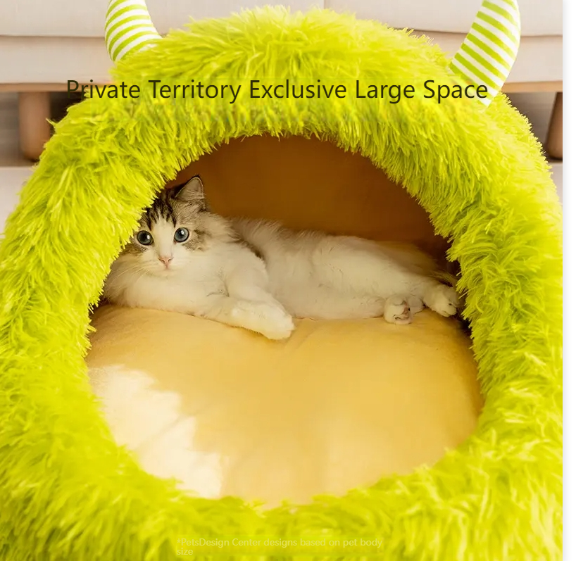 Shenjingmao Cat warm thick autumn and winter Teddy Bichon plush little monster cat bed Bichon Teddy pet bed