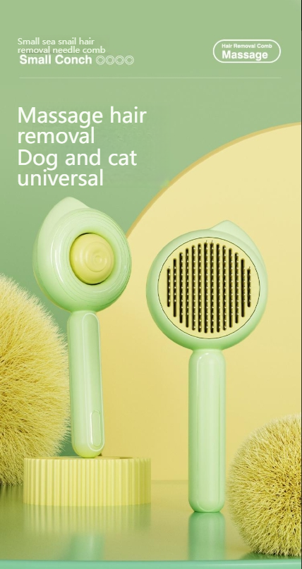 Ai Wo Pet comb conch cat comb cat dog universal needle comb white quality clean flower comb cat biscuit comb-Make In China