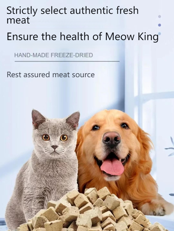 XUNXING Freeze-dried chicken breast, chicken cubes, chicken mince, healthy nutrition for cats and dogs, high-quality carefully selected chicken-Make In China