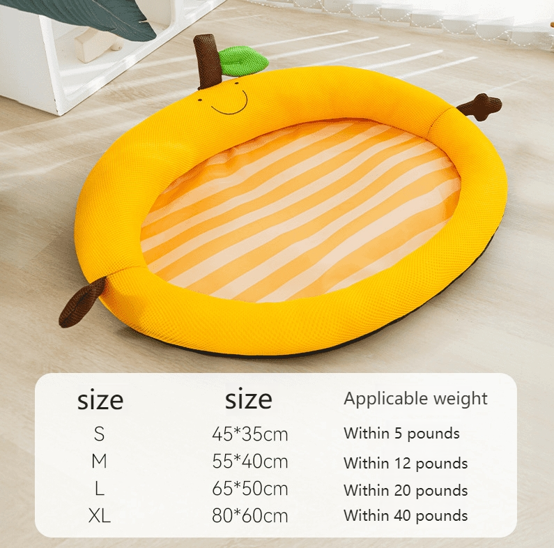 hipidog Pet summer cute fruit backrest nest for small and medium-sized dogs spring and summer mat cool mat breathable nest 4774