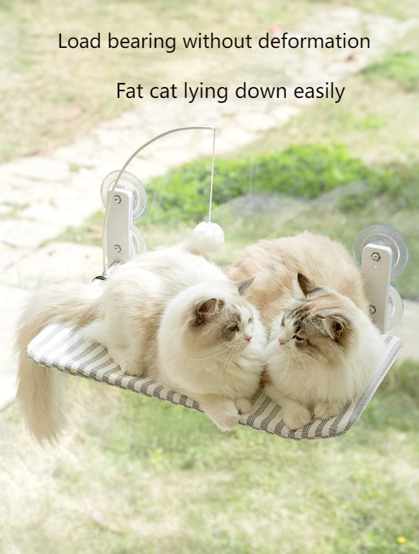 hipidog Cat hammock play and sleep all in one comfortable cat hammock cat bed cat teasing stick toy all in one pet bed-Make In China