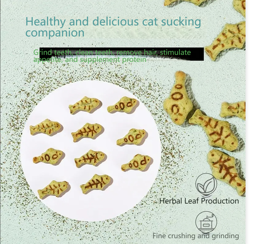 GUAZHOUMU Cat snacks, mint cat biscuits, teeth grinding, teeth health, cat grass, healthy hair removal, hair ball cleaning, nutrition absorption reward-Make In China