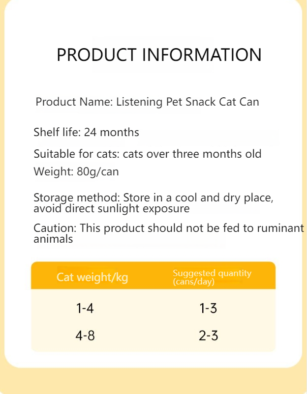 TINGCHONG Cat snacks, cat canned food, fattening wet food for kittens, fresh, high-quality, functional, delicious, sterile and convenient