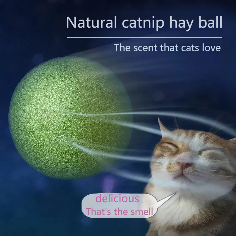 GUAZHOUMU [Pet Equipment] Mint Ball Cat Toy Cat Super Large Self-entertainment Artifact Cat Kitten Cat Toy Stick-Make In China