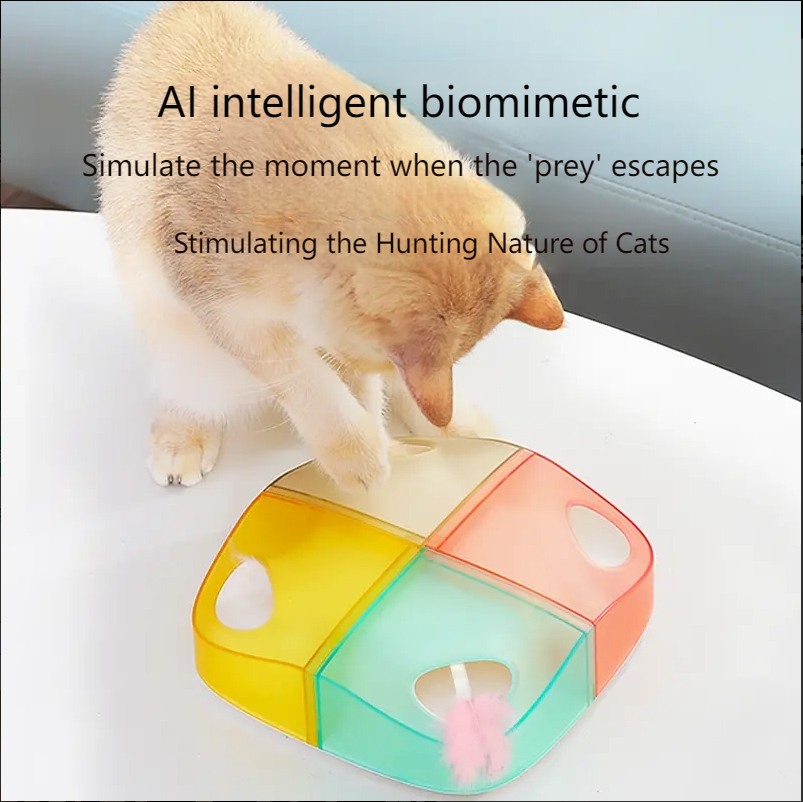 TANU Cat smart cat teaser touch induction electric self-hilarious feather cat teaser cat toy