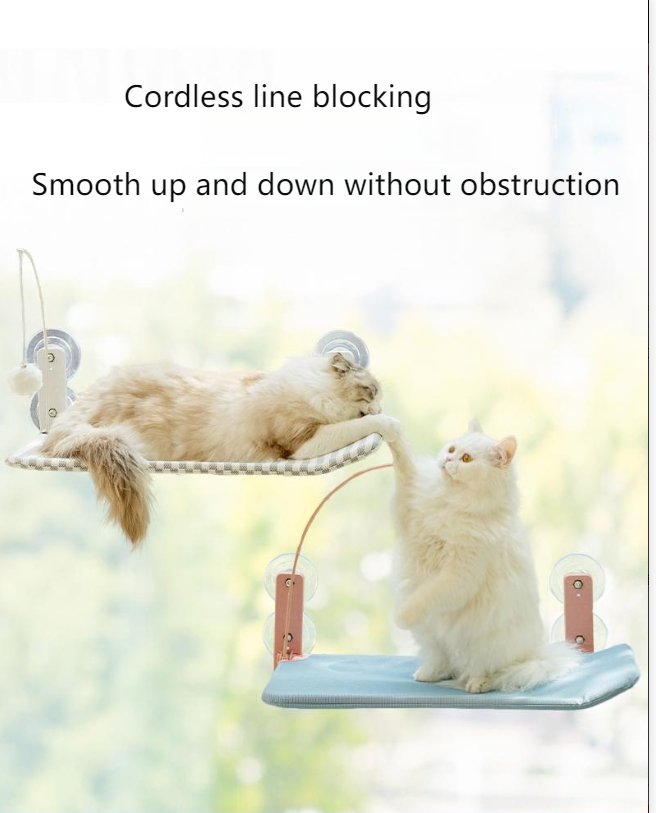 hipidog Cat hammock play and sleep all in one comfortable cat hammock cat bed cat teasing stick toy all in one pet bed-Make In China