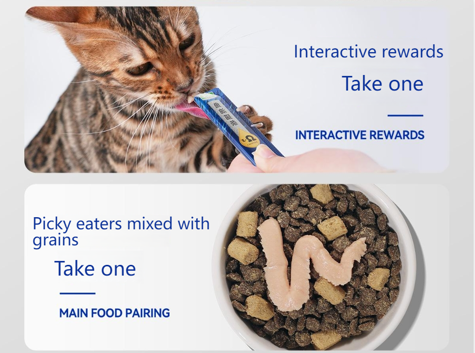 JOY PETS salmon fish oil Cat treat stick beauty hair skin care cat snacks pet supplies cat food pet wet food bag-Make In China