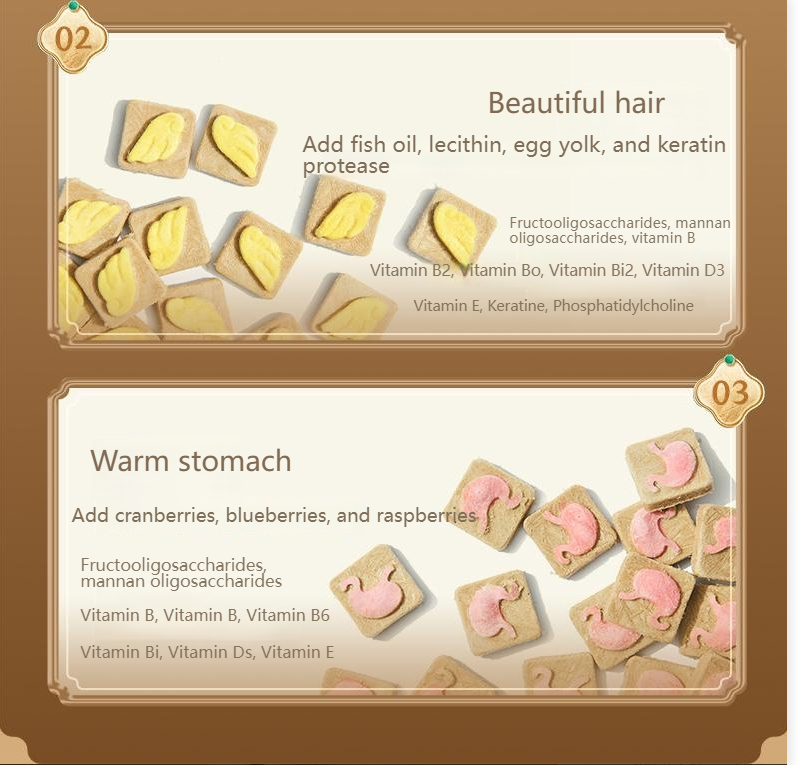 TINGCHONG Cat food bucket freeze-dried bucket fattening bright hair clean teeth nourishing chicken teeth freeze-dried cat snacks